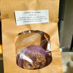 Handmade loofah soap
